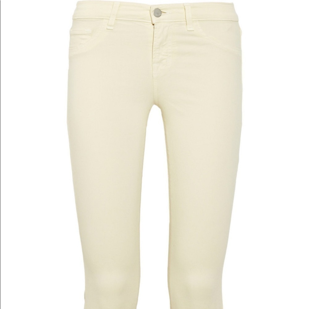 𝅺jbrand NET A PORTER PALE YELLOW SKINNY JEANS SZ 24